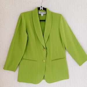 Jacket Button-Up Fundamental Things Textured Lime Pockets Office Vacation Sz P8